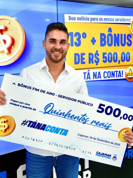 Kauan Berto anuncia pagamento do 13º e bônus de R$ 500 aos servidores de Cajamar