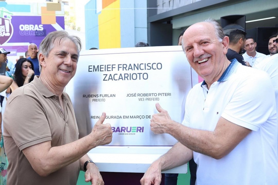 Furlan e Piteri entregam escola no Maria Helena totalmente reconstruída