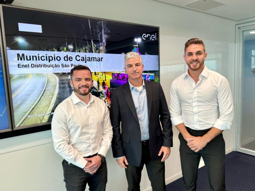 Prefeito Kauan Berto se reúne com presidente da Enel Guilherme Lencastre